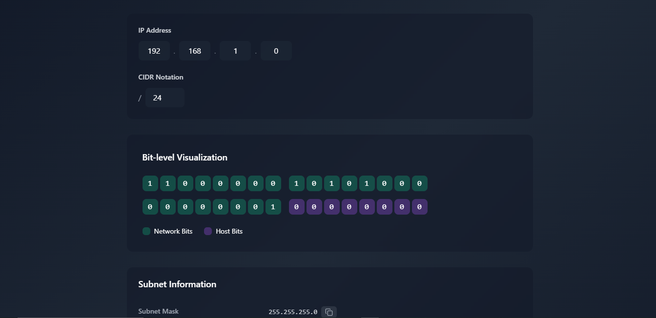 Subnetting Calculator